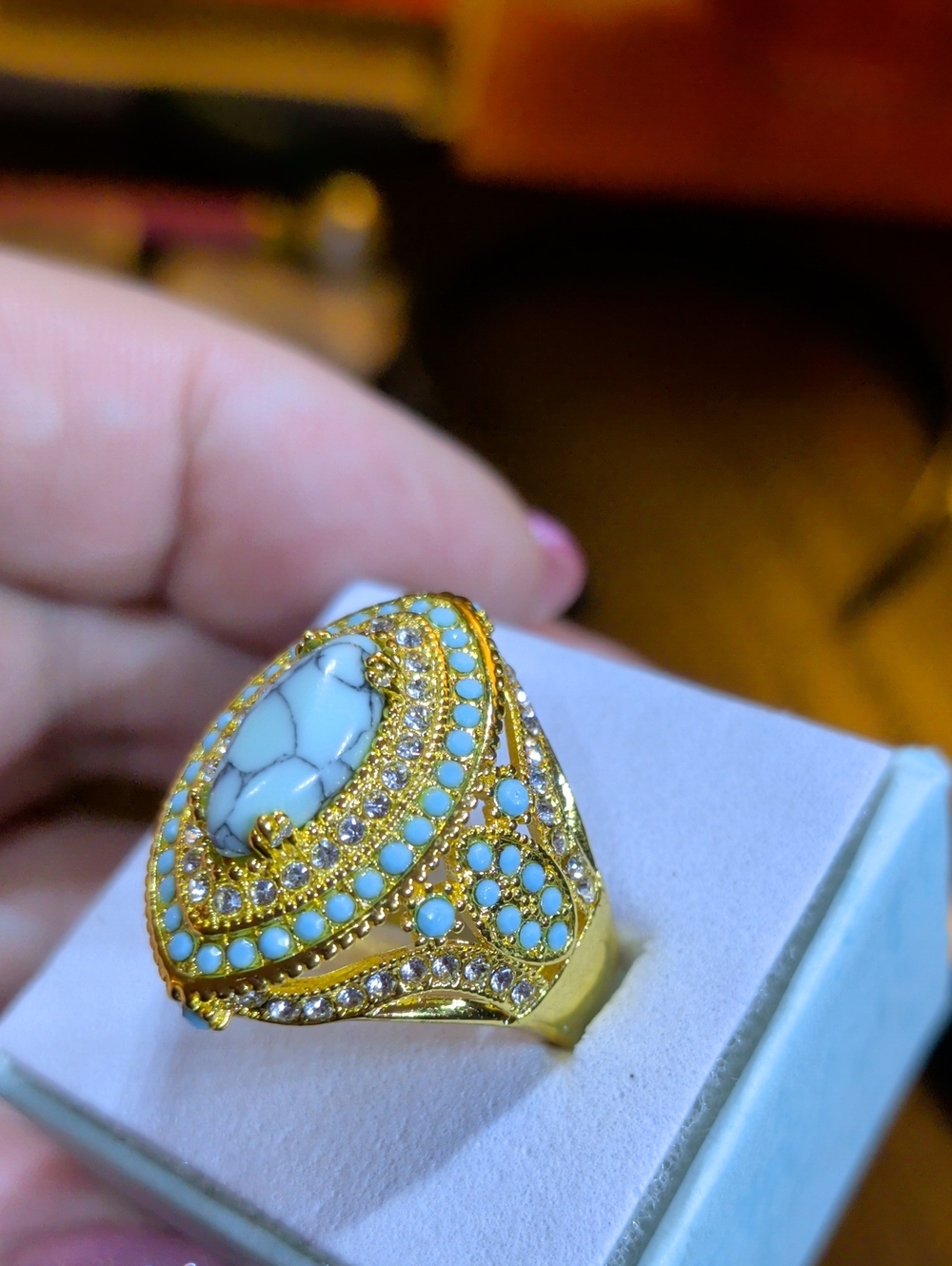 Egypt Revival Shiny Ring Size 8. New